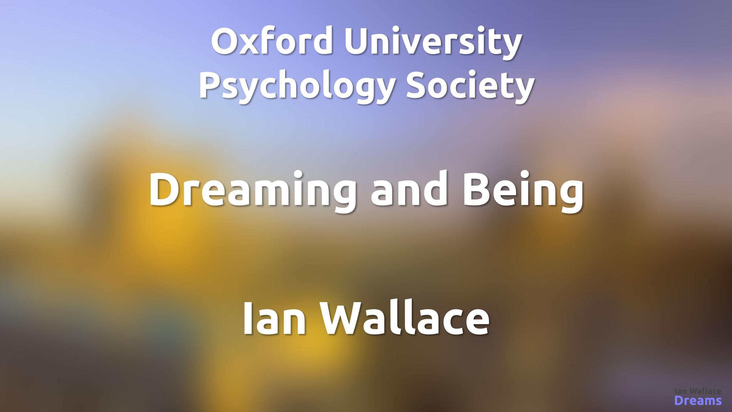 Rene Descartes Dream 400th Anniversary Lecture, Brasenose College, Oxford, 11-11-2019